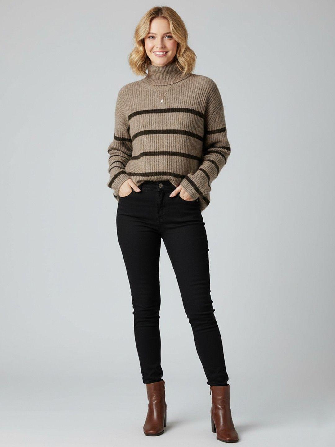 Buy Bebe Women Striped Pullover - Sweaters for Women 37539130 | Myntra