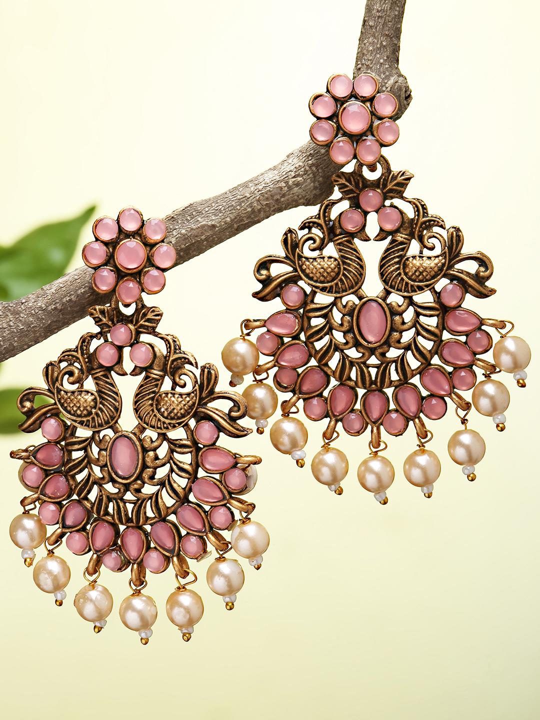 Buy KARATCART Pink Classic Drop Earrings -  - Accessories for Women