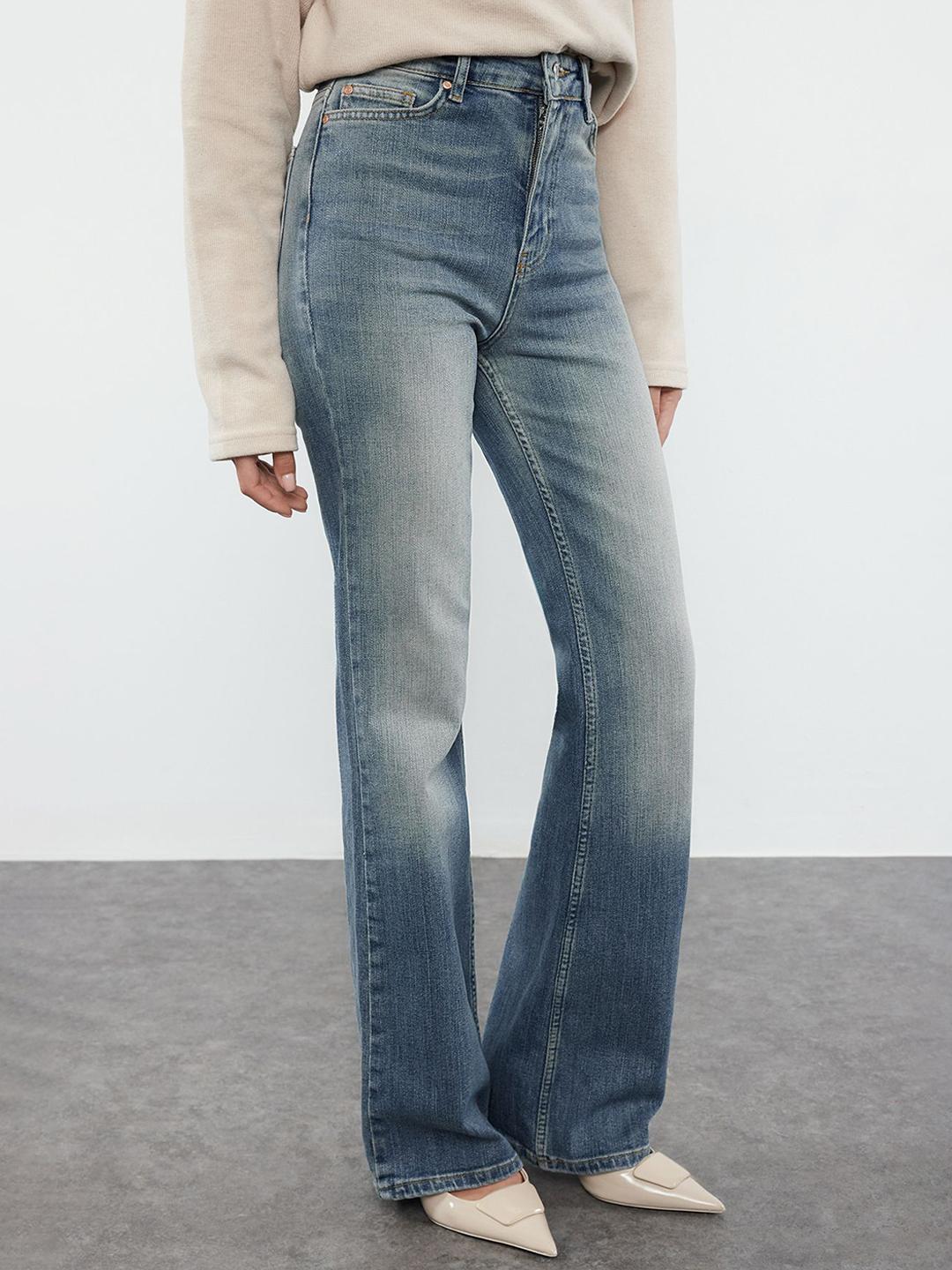 Trendyol Women Bootcut Heavy Fade Jeans