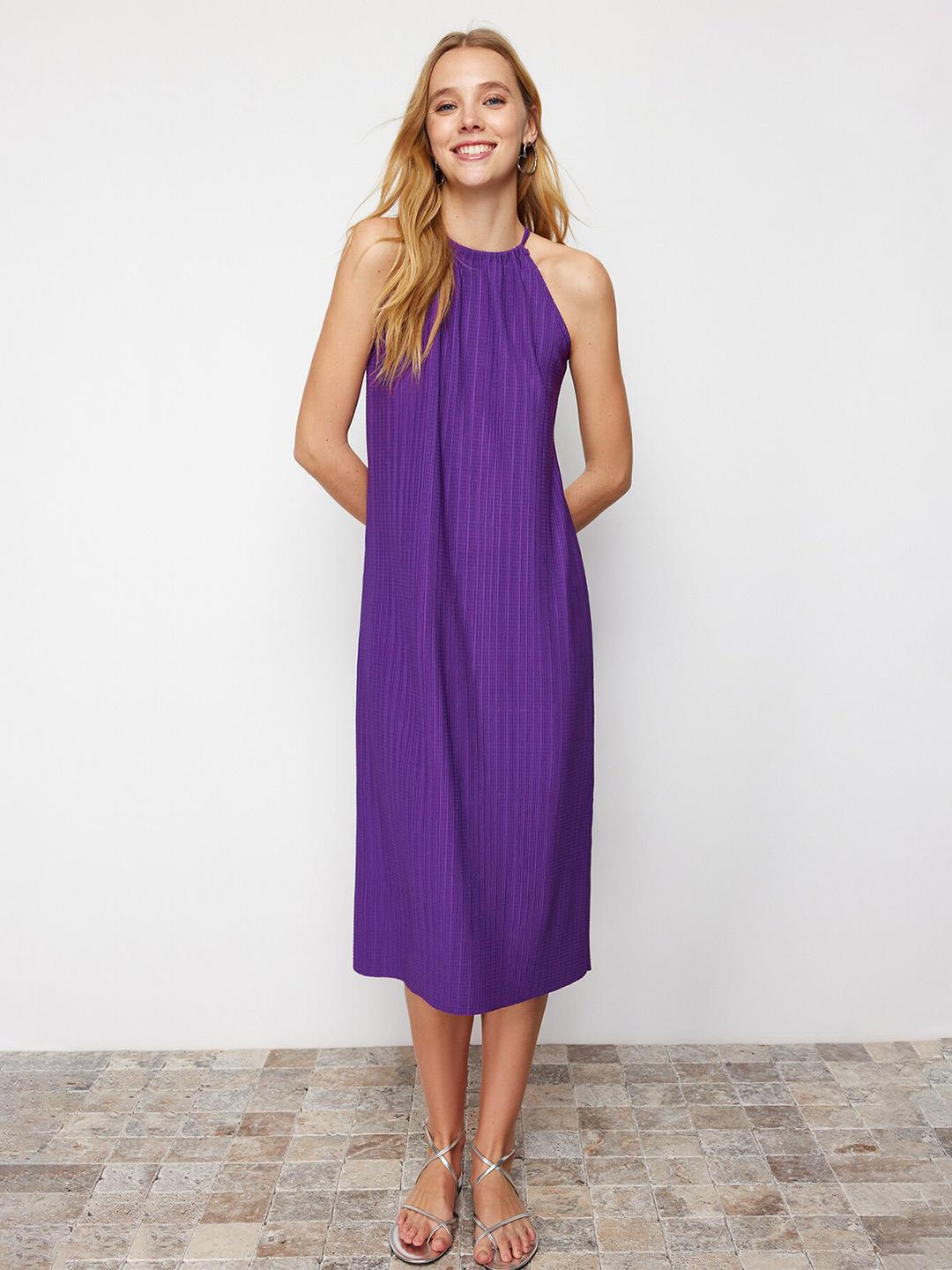 Aya Midi Dress Timeless High Collar Open Back For Women Elegant Halter Neck Chic For Occasions