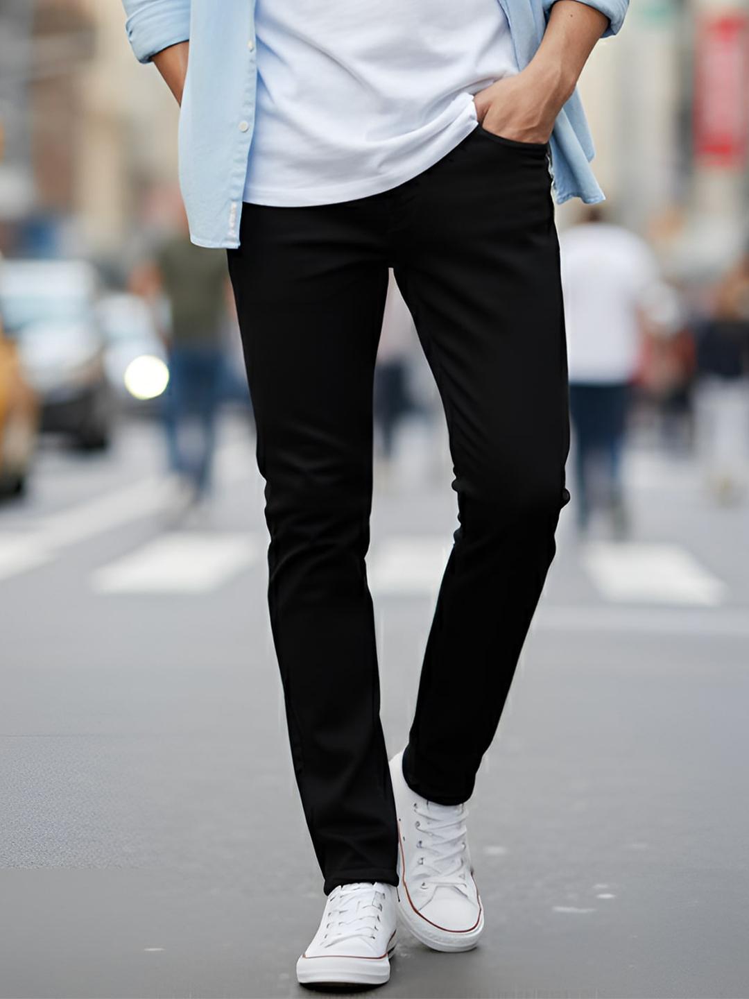Urbano Fashion Men Slim Fit Clean Look Stretchable Jeans