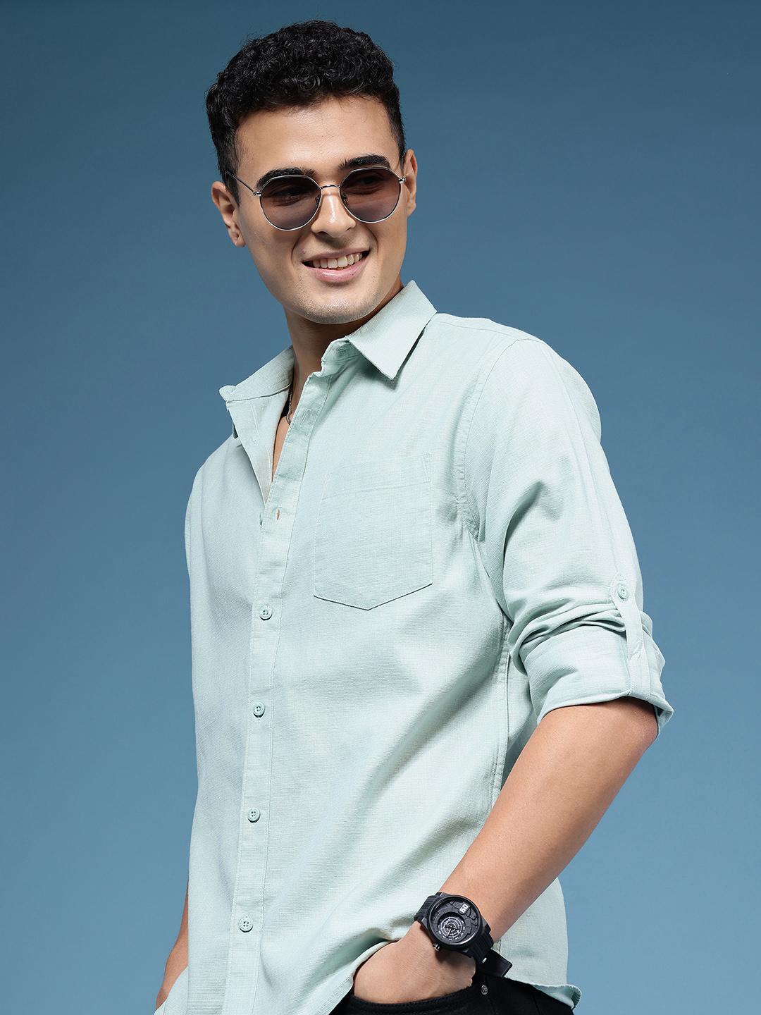 HERE&NOW Slim Fit Pure Cotton Casual Shirt