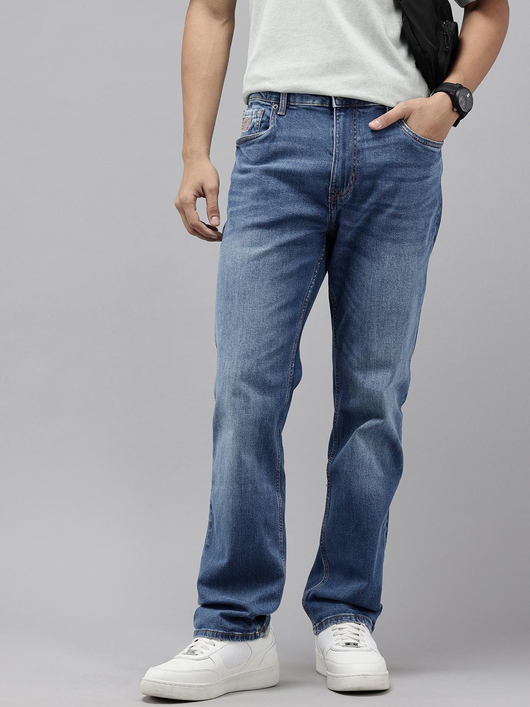 U.S. Polo Assn. Denim Co. Men Harold Slim Straight Fit Heavy Fade Stretchable Jeans