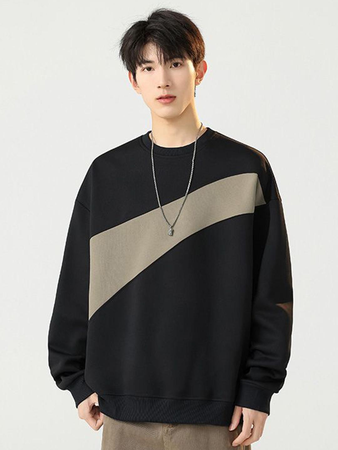 StyleCast x Revolte Colourblocked Round Neck Long Sleeves Pullover - Image 1