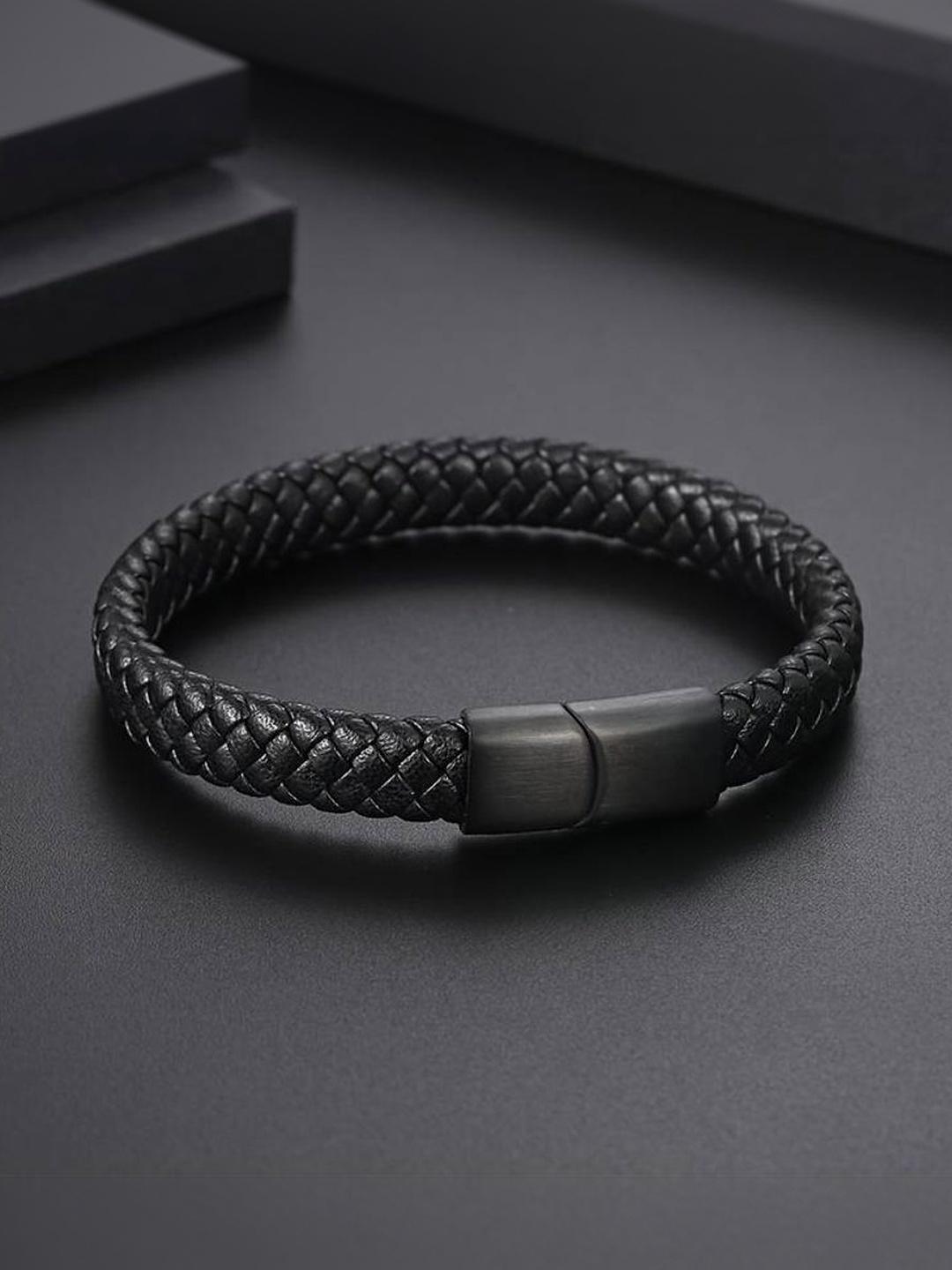 Buy Kazare Men Leather Wraparound Bracelet -  - Accessories for Men