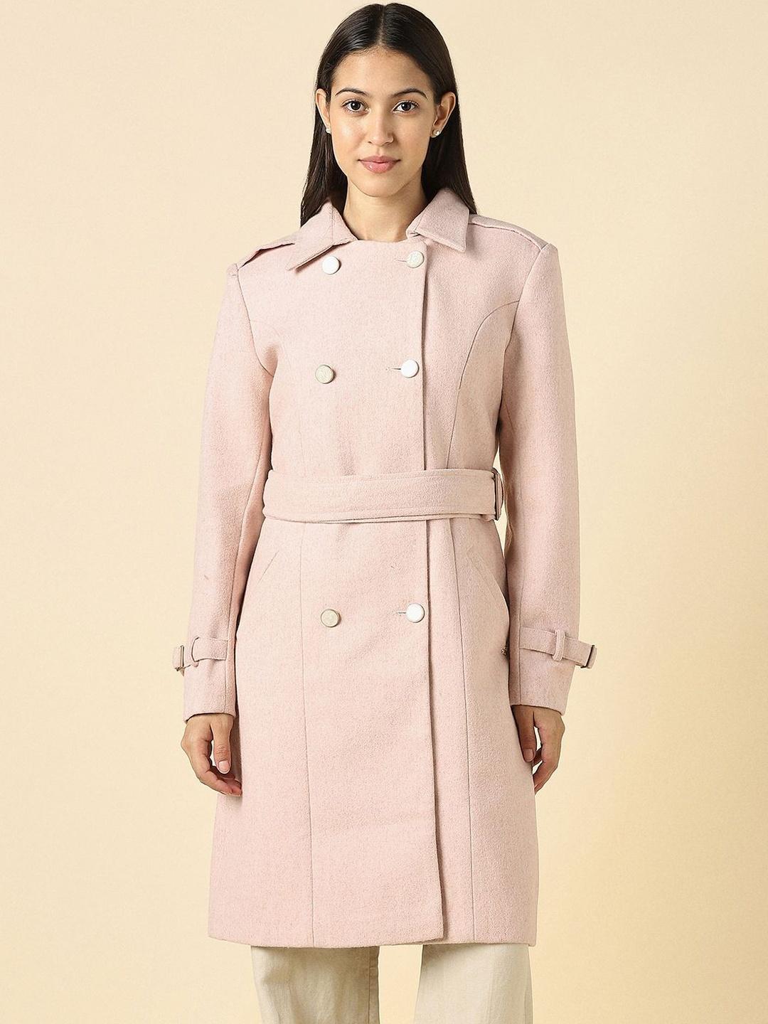Allen Solly Woman Spread Collar Solid Tailored Jacket