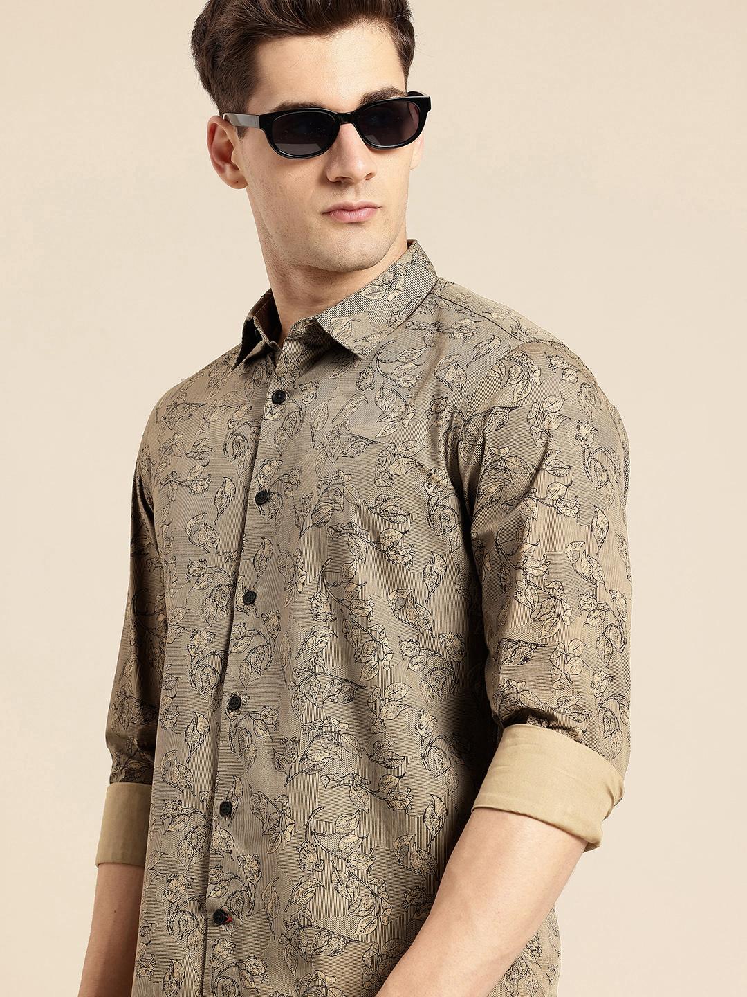 Being Human Pure Cotton Tropical Printed Casual Shirt