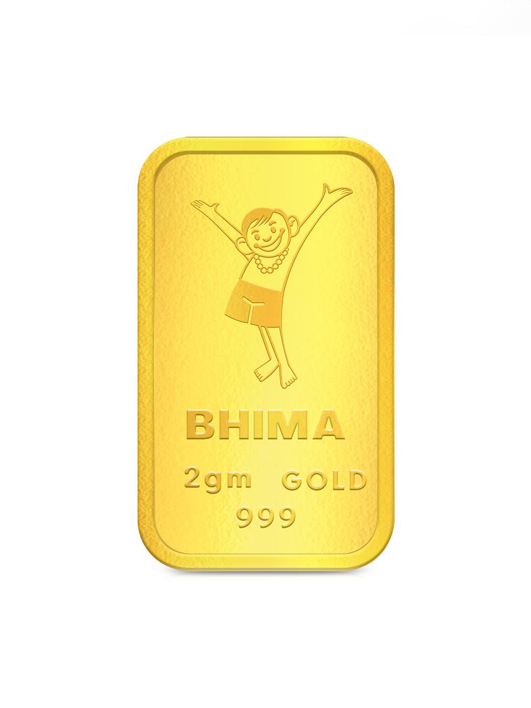 Buy BHIMA 24K 999 Purity Gold Bar 2 Gram - Gold Coin for Unisex ...