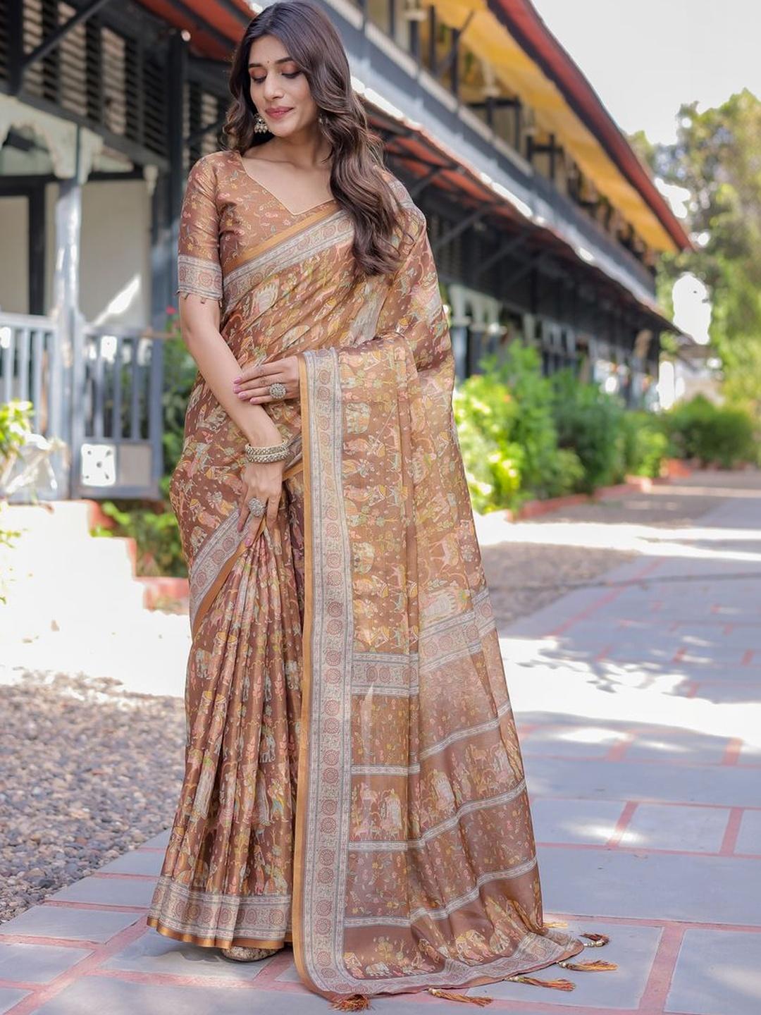 Buy ALMAARI FASHION Ethnic Motifs Printed Pure Cotton Traditional ...
