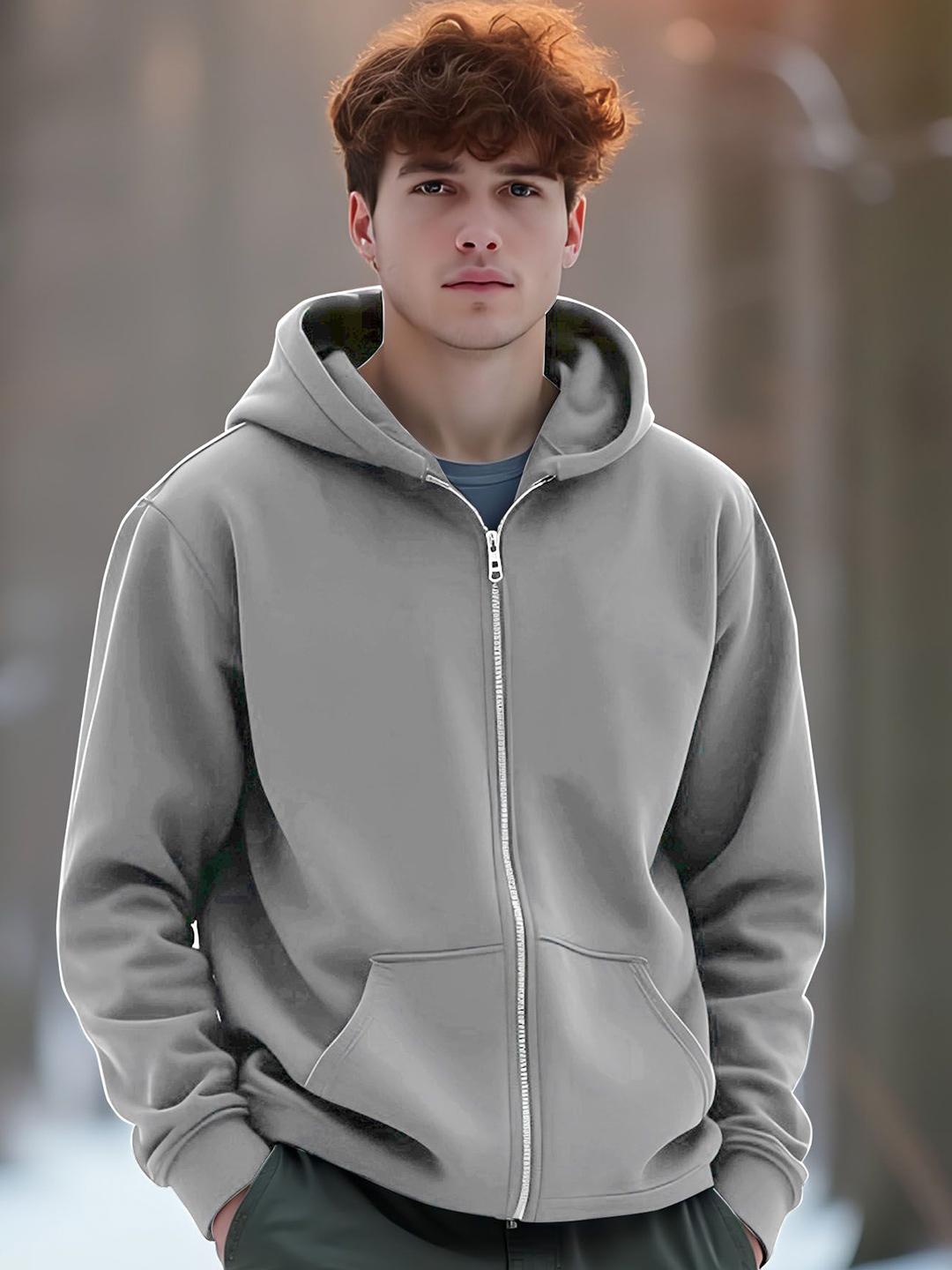 Buy AUSK Men Hooded Full Sleeves Front Open Sweatshirt - Sweatshirts ...