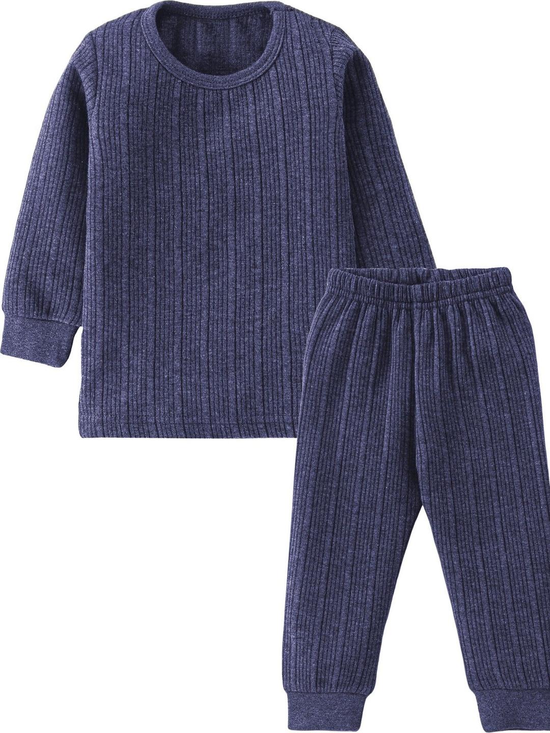 Buy TINY HANDS Infants Striped Round Neck Thermal Set -  - Apparel for Unisex Kids