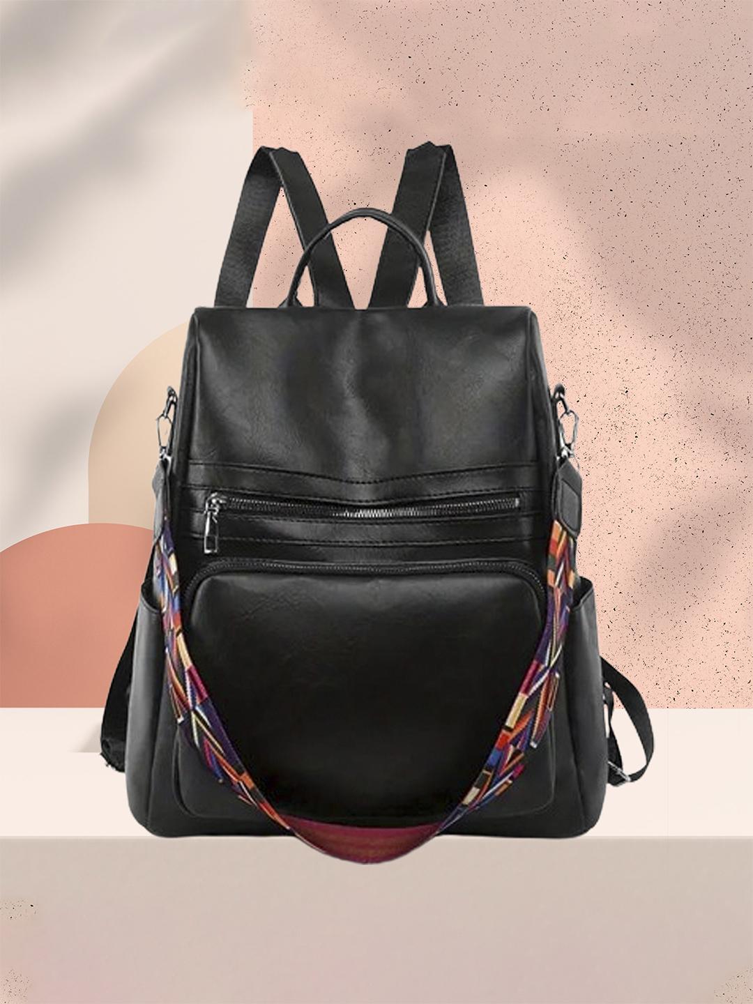 Buy Truearch Women Solid Non Padded Medium Backpack - Backpacks for ...