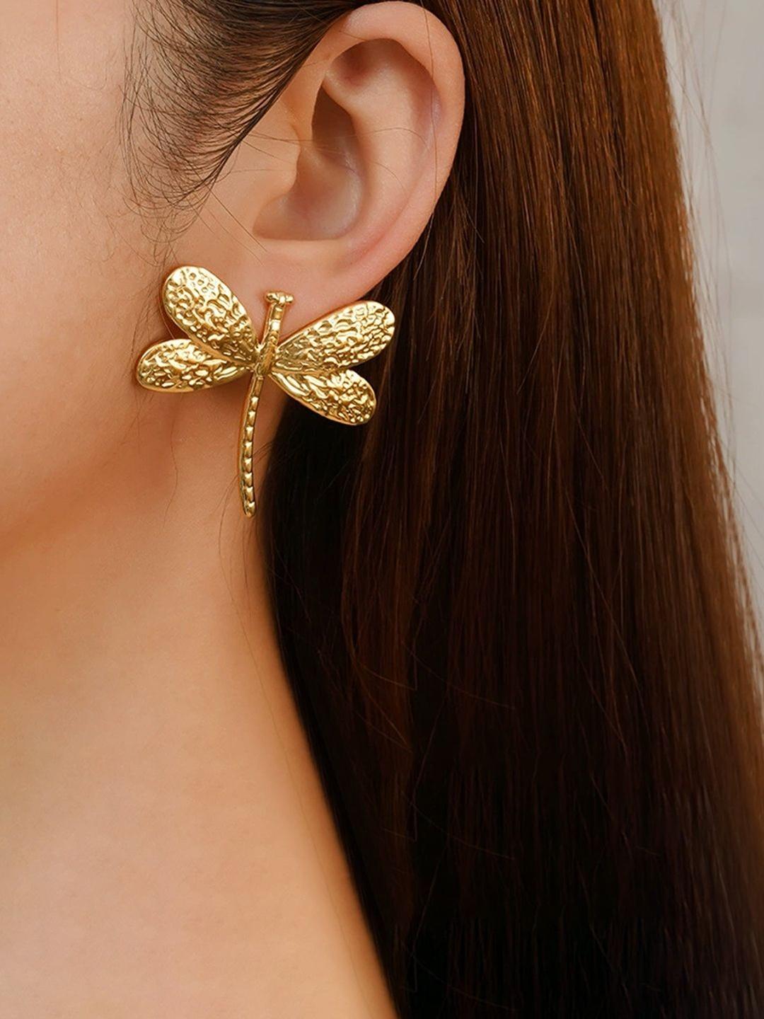 Buy Designs & You Stainless Steel Gold Plated Animal Shaped Studs - - Accessories for Women