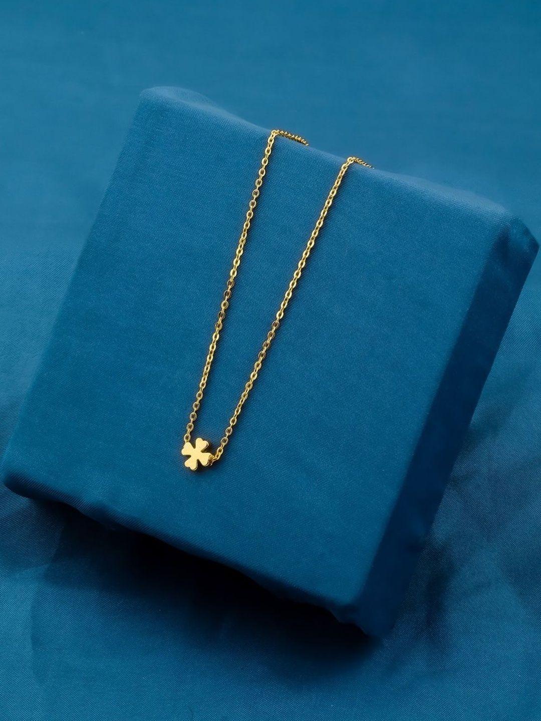 Buy SZN Gold Plated Link Chains Minimal Necklace With Chain - - Accessories for Women
