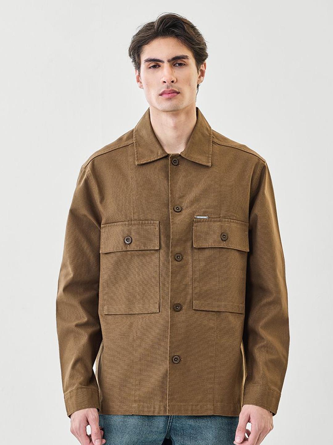 Snitch Men Spread Collar Solid Tailored Jacket