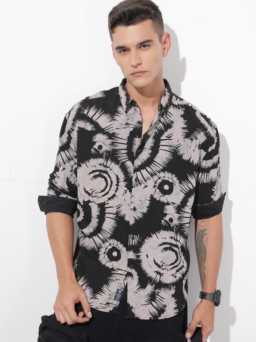 The Roadster Life Co. Abstract Printed Casual Shirt