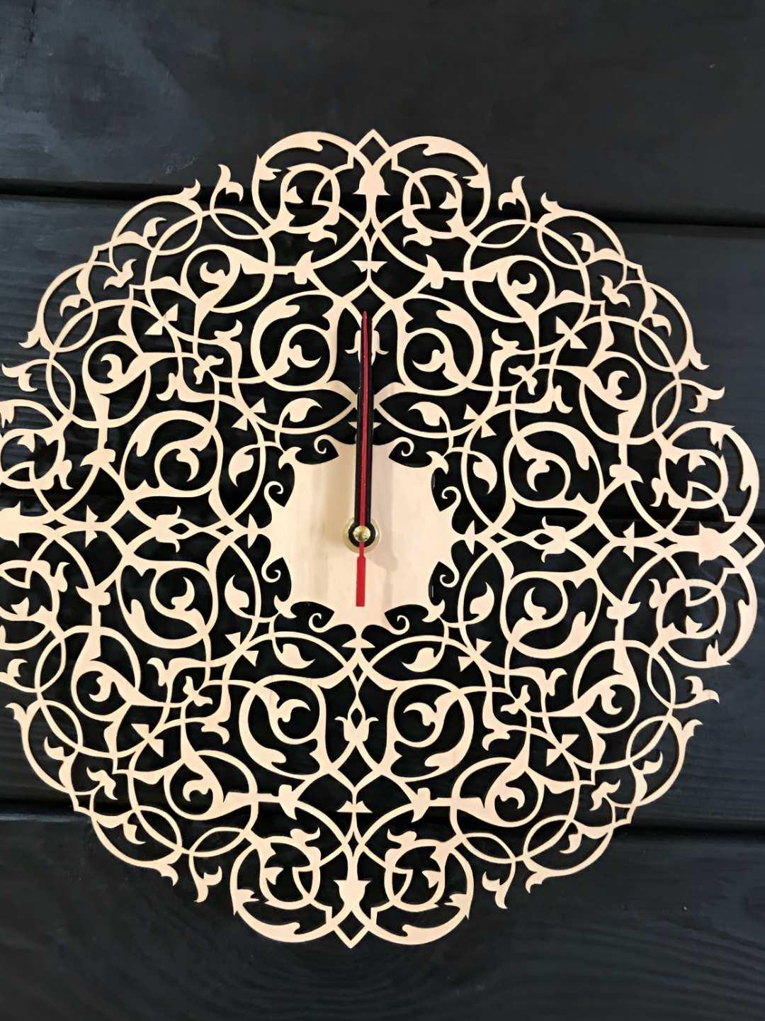Buy QEZNEF Beige Abstract Printed Traditional Wooden Quirky Analogue ...