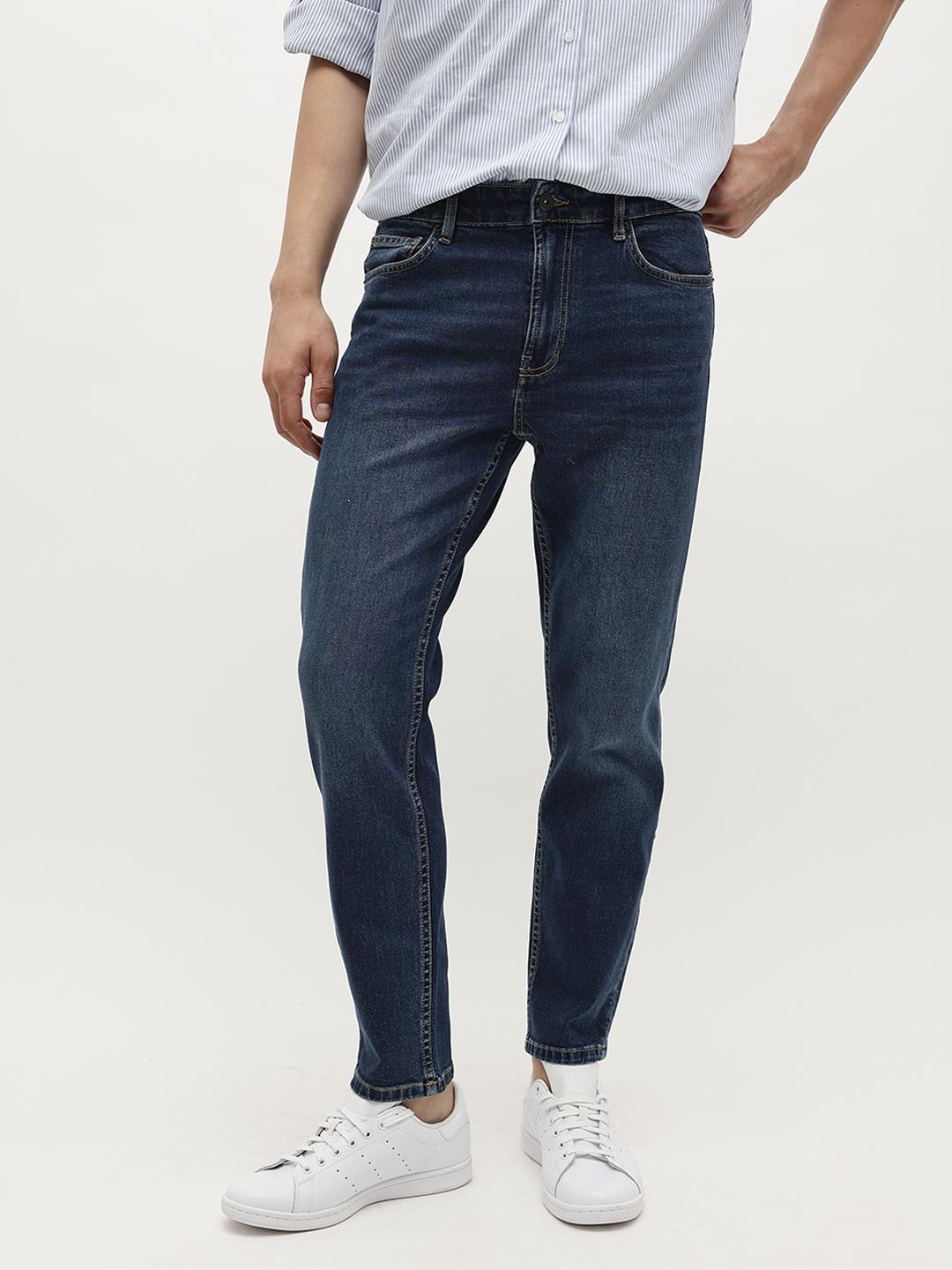 MANGO MAN Mid-Rise Light Fade Stretchable Jeans