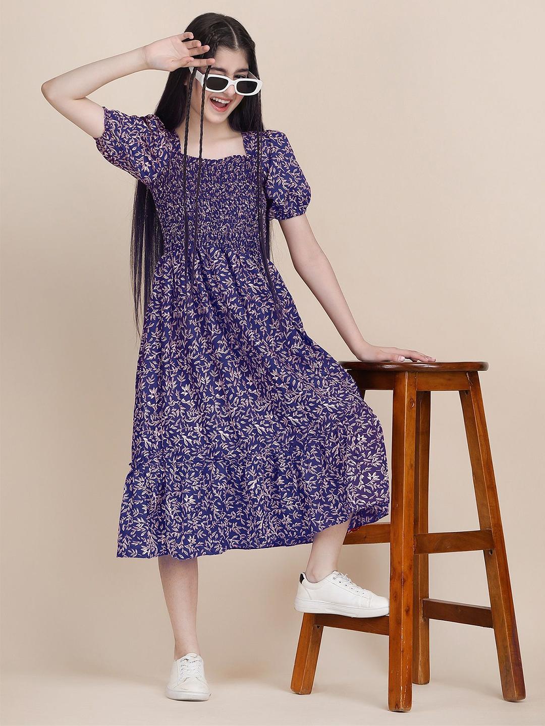 Buy PTVIZE Girls Polyester Fit And Flare Dress - Dresses for Girls ...