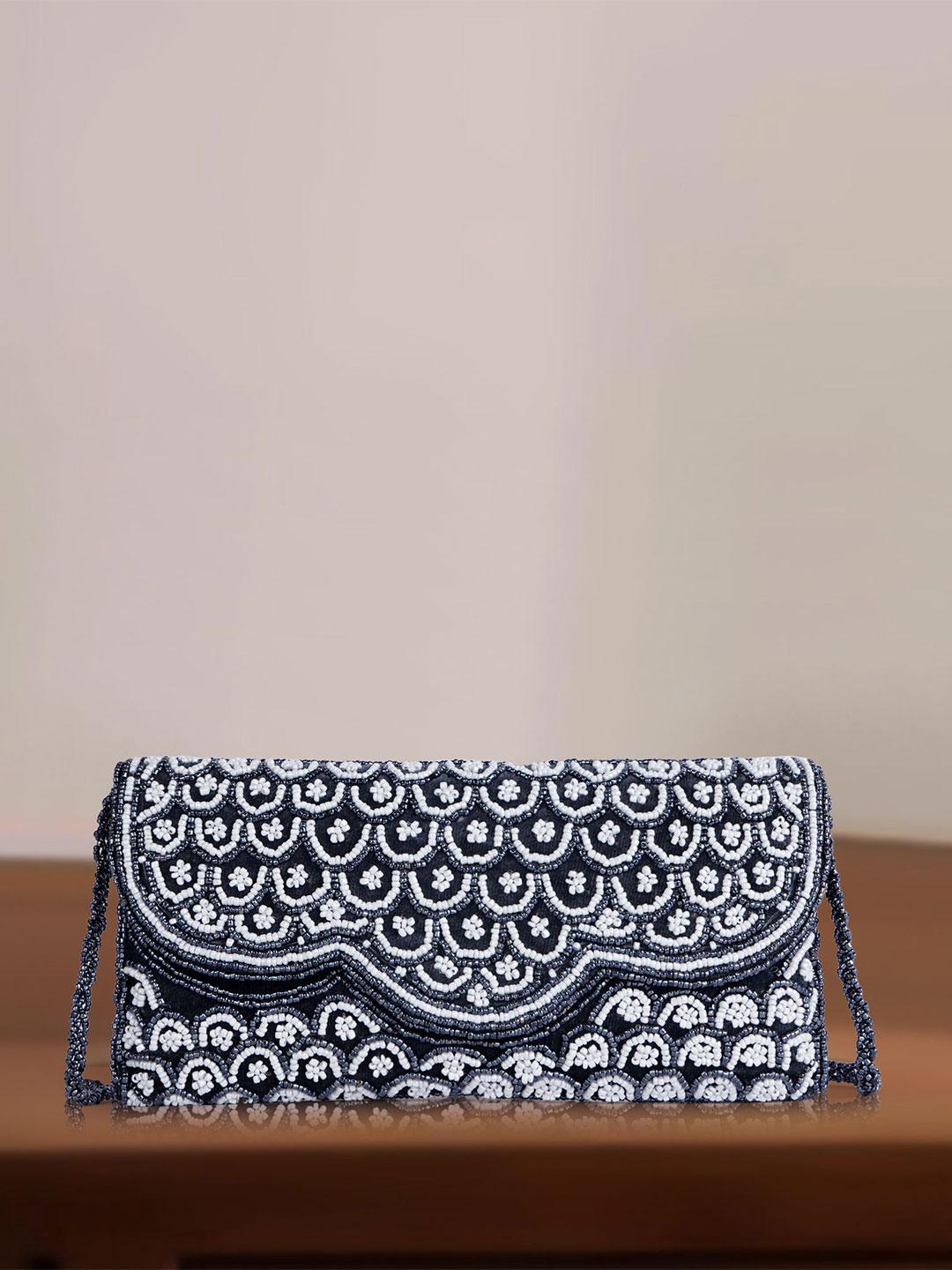 Buy Lancer Embroidered Purse Velvet Clutch - - Accessories for Women