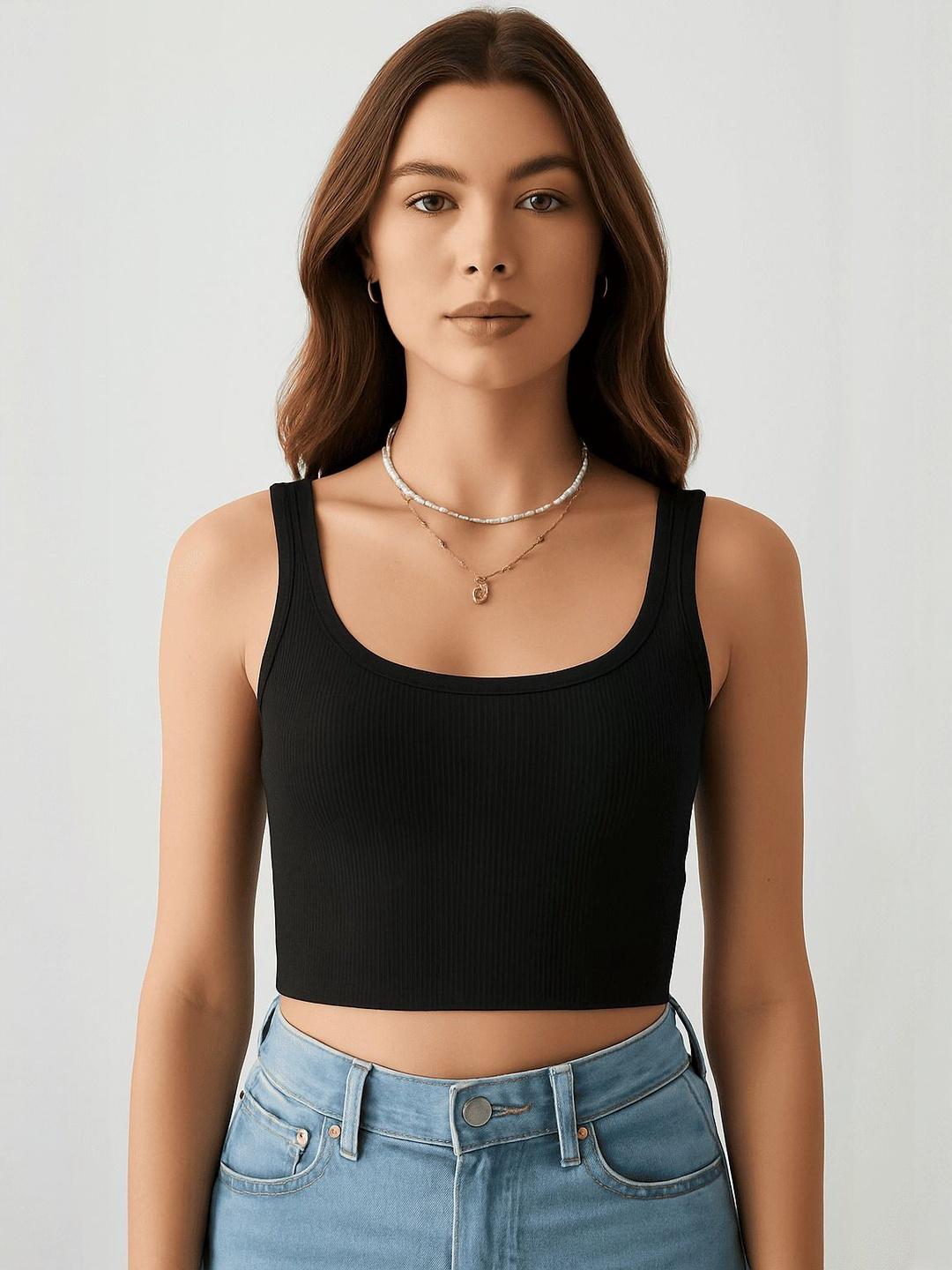 Exilion Buy EXILION Women Ribbed Tank Crop Tops - Tops for Women 36689731 | Myntra