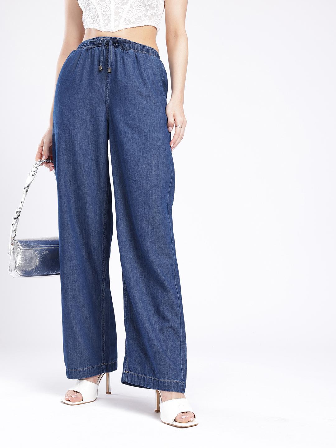 glitchez Women Wide Leg Jeans
