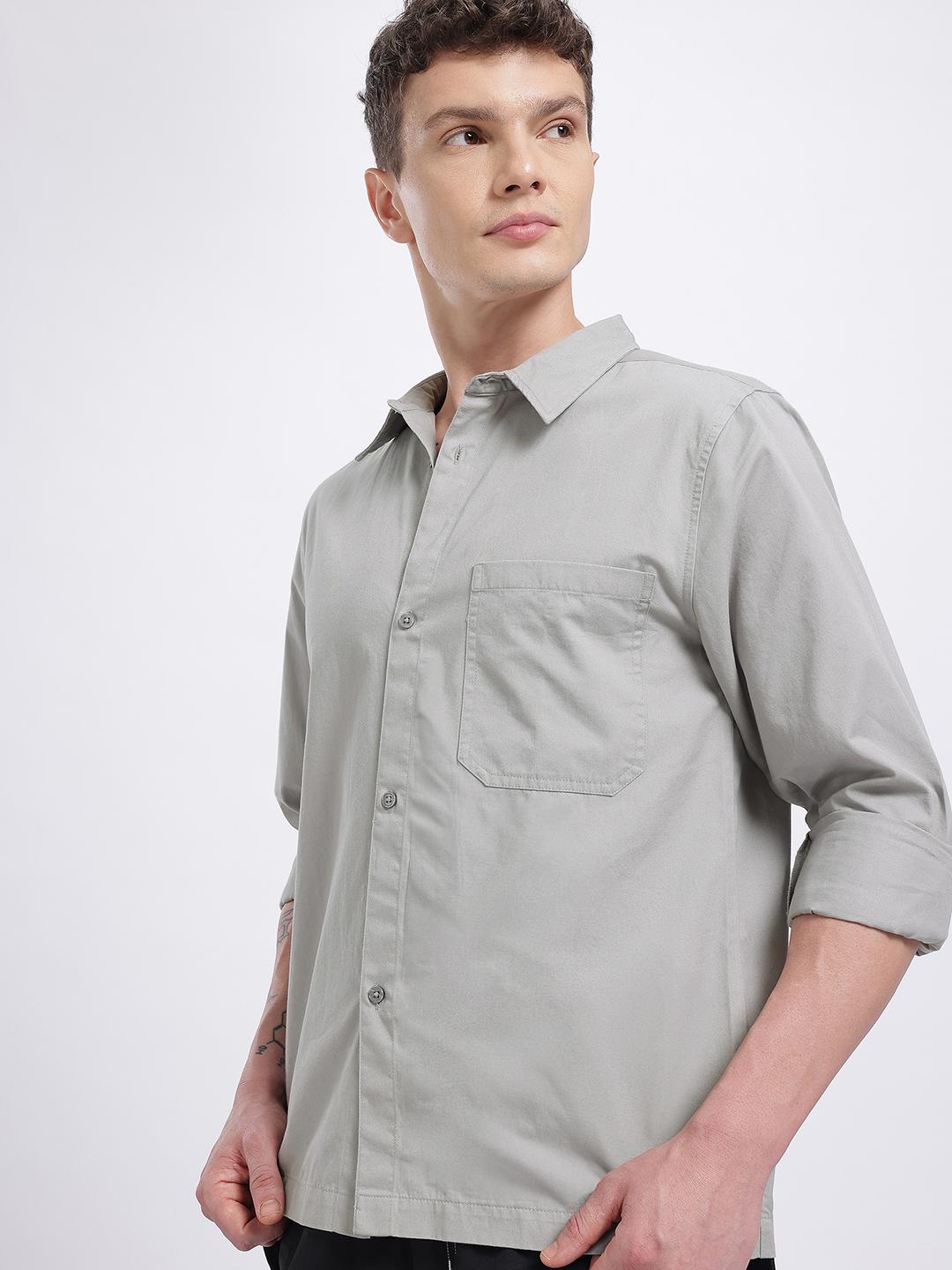 glitchez Spread Collar Pure Cotton Regular Fit Shirt