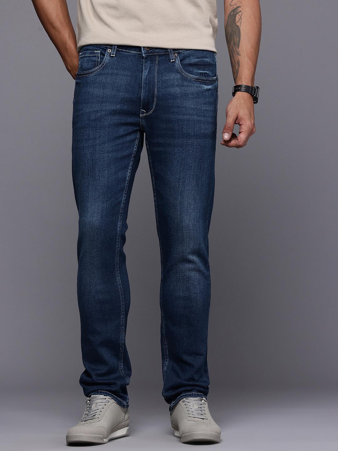 Louis Philippe Jeans Men Slim Fit Low-Rise Stretchable Jeans