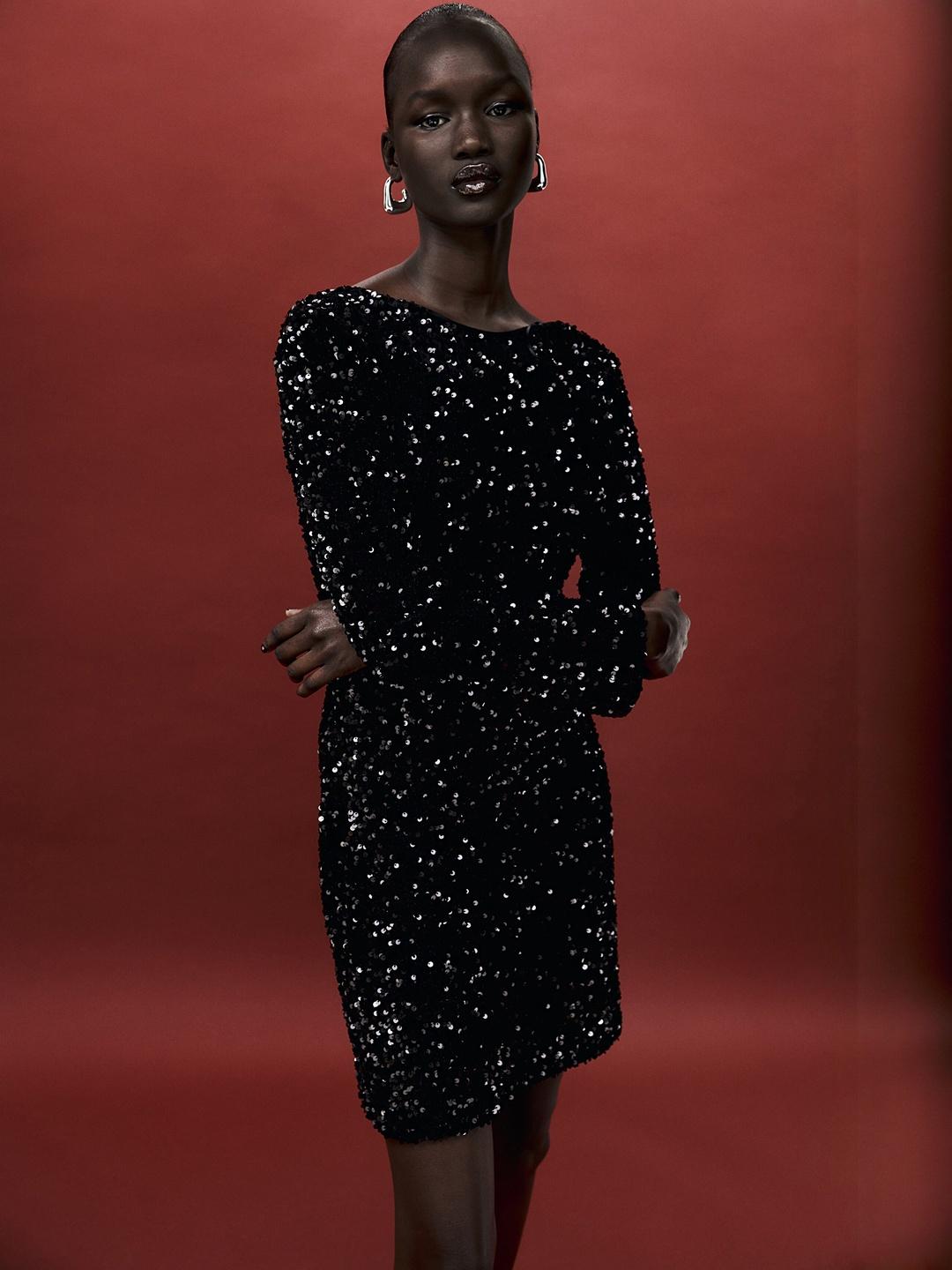 Buy H&M Sequined Deep Back Dress Dresses for Women 31437780
