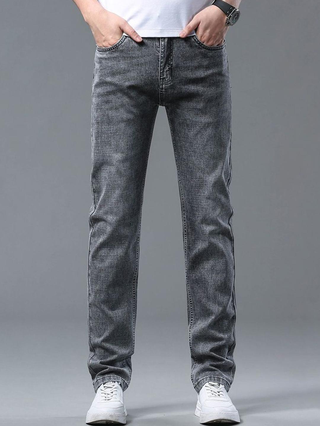 StyleCast x Revolte Men Mid-Rise Clean Look Light Fade Regular Fit Jeans