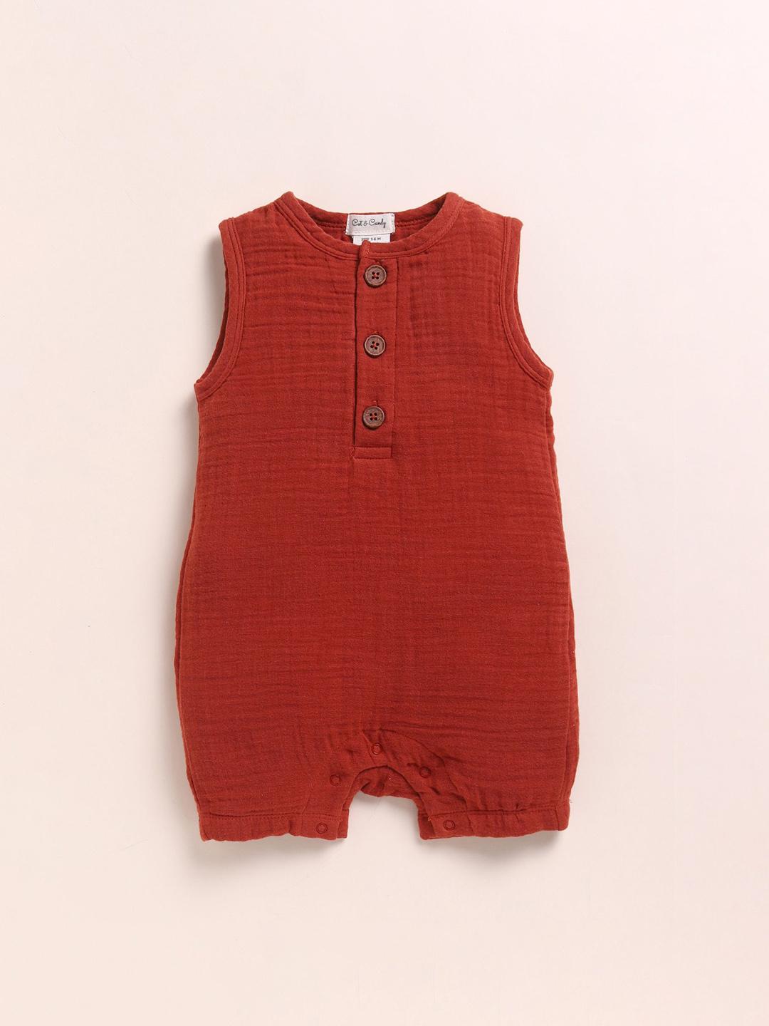 Buy COT & CANDY Kids Organic Cotton Muslin Half Romper -  - Apparel for Unisex Kids