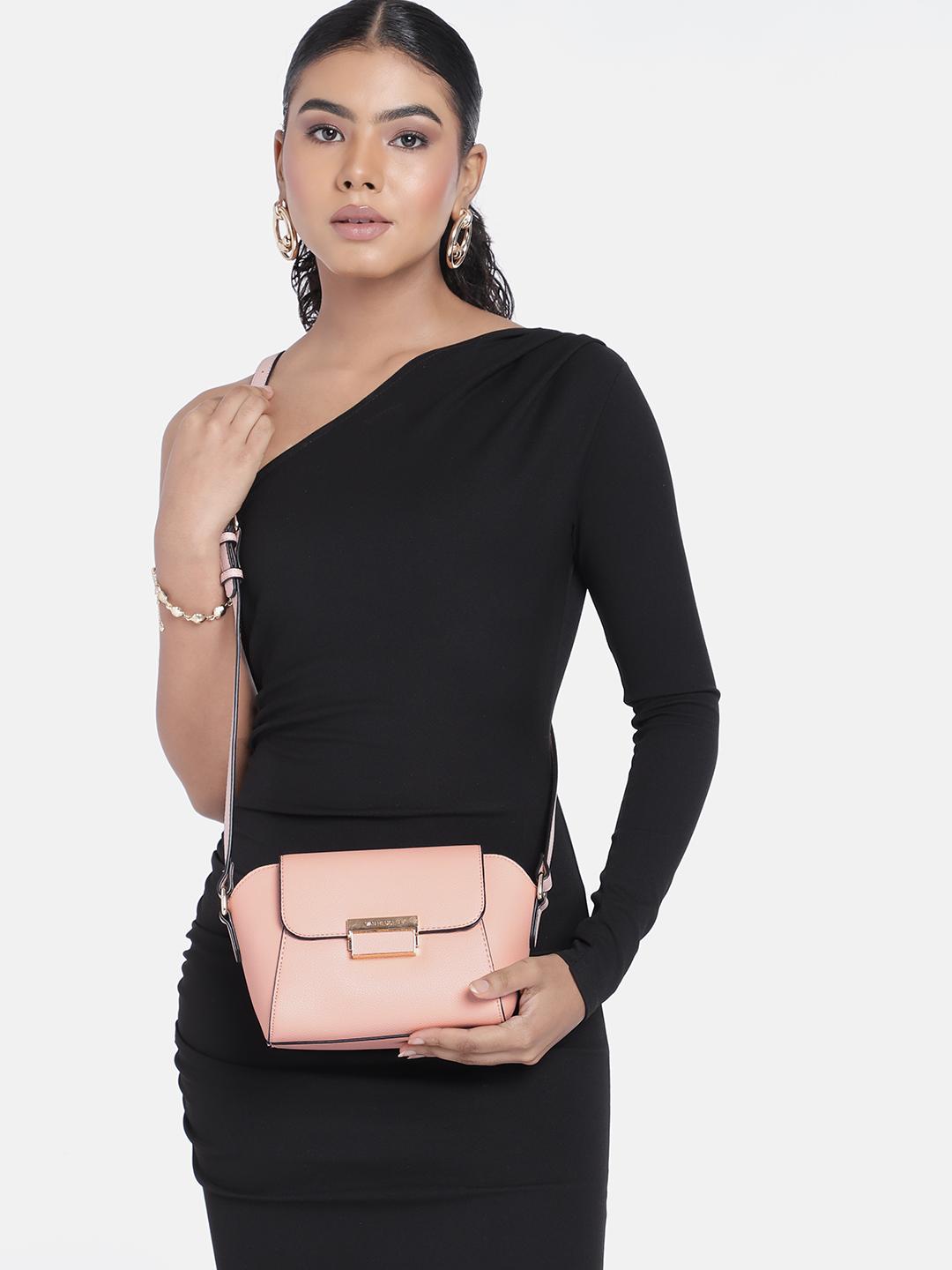 Buy Van Heusen Solid Structured Sling Bag -  - Accessories for Women