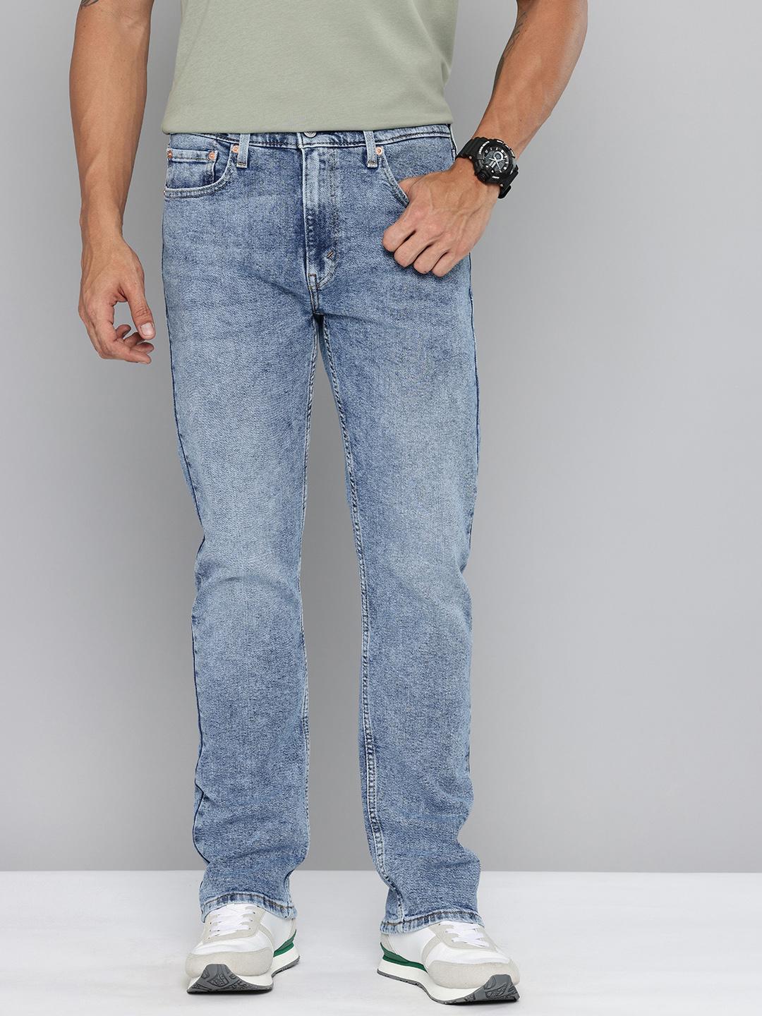 Levis Men 513 Straight Fit Heavy Fade Stretchable Jeans