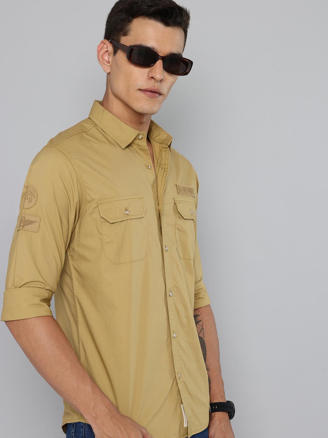 Mufti Pure Cotton Slim Fit Casual Shirt