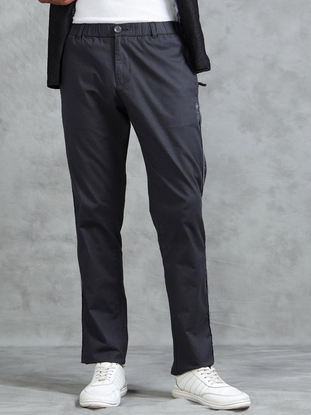 Buy Beevee Men Regular Fit Mid Rise Trousers - Trousers for Men ...