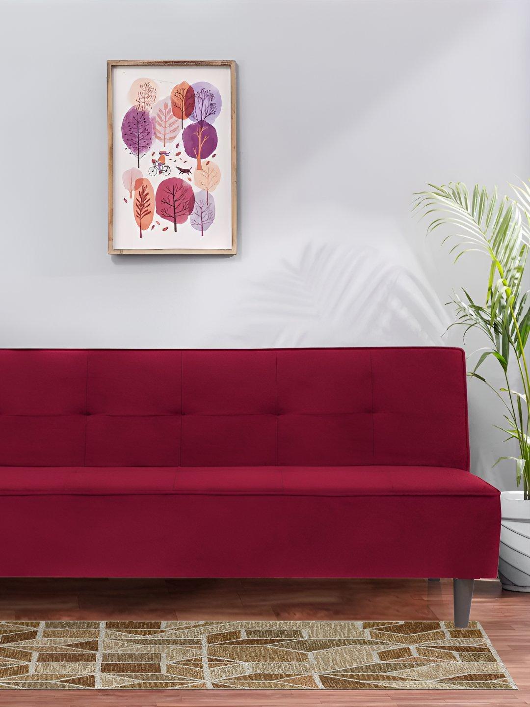 Buy Solis Primus Comfortable Three Seater Maroon Inflatable Sofa ...