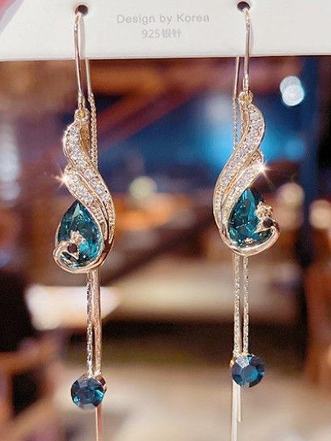 Buy AKISON JEWELS Women Gold Plated Alloy Drop Earrings - - Accessories for Women