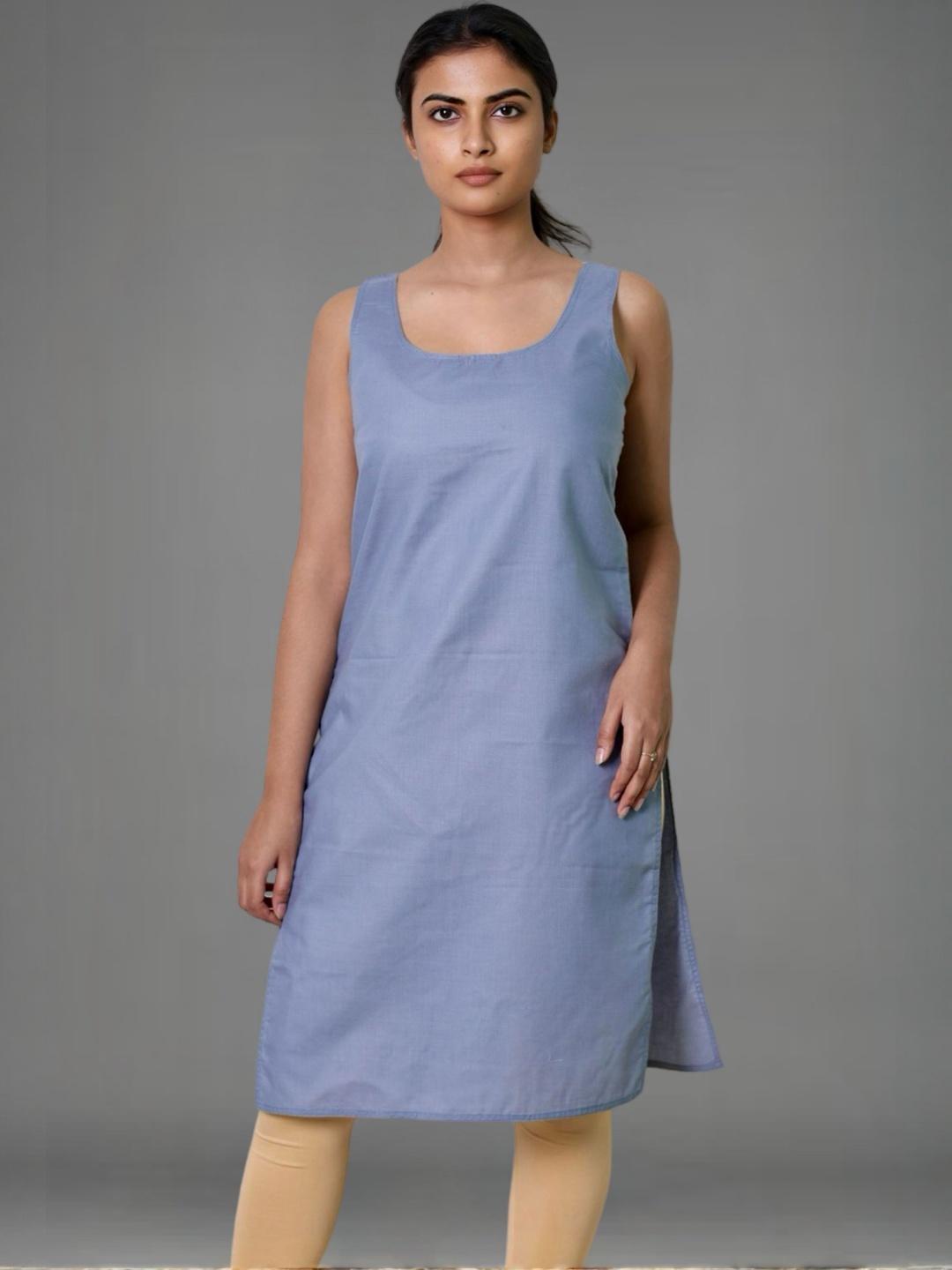 Buy Myplusfashion Women Pure Cotton Solid Long Camisole Slip - - Apparel for Women