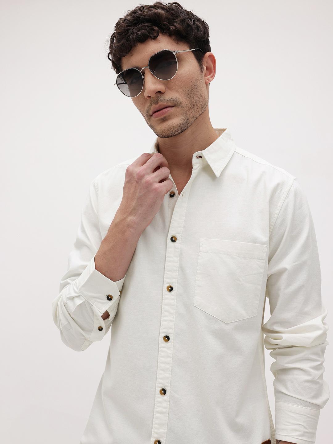 The Roadster Life Co. Spread Collar Pure Cotton Shirt