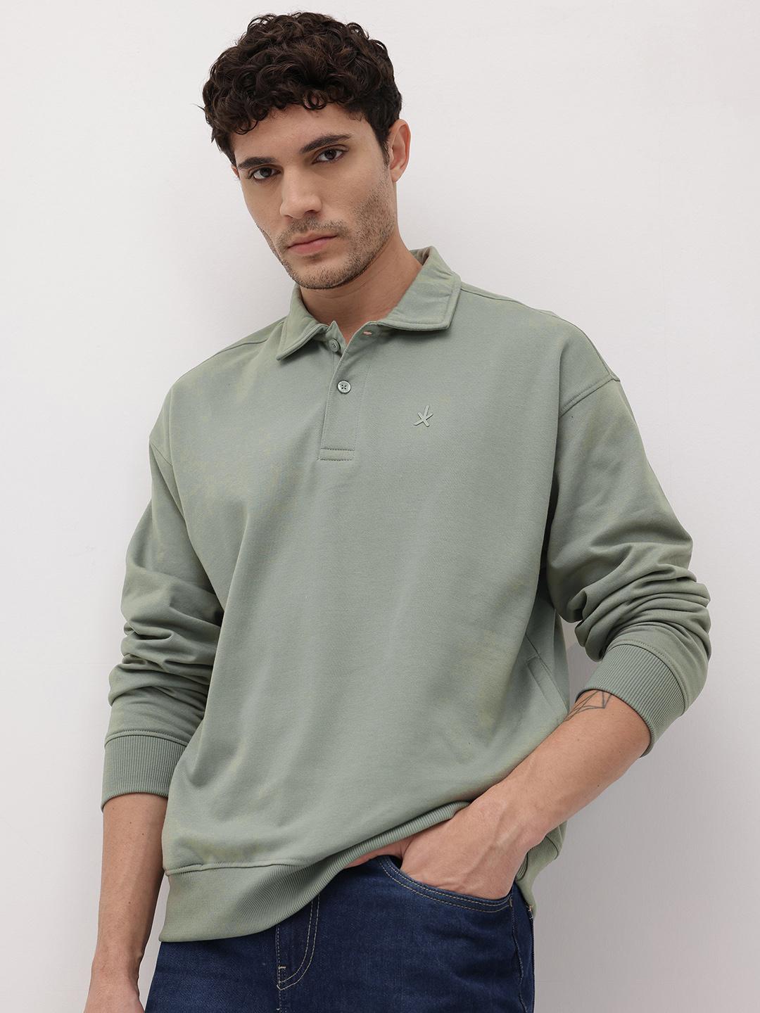 Roadster Life Co. Shirt Collar Drop Shoulder Sweatshirt - Image 1