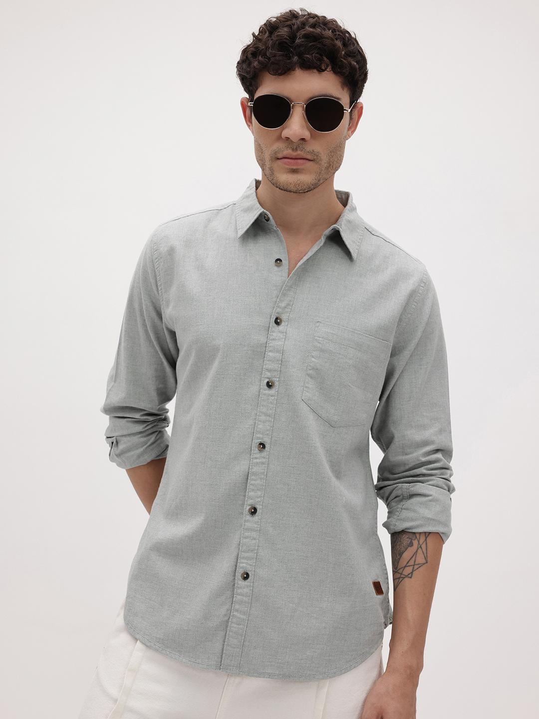 The Roadster Life Co. Spread Collar Pure Cotton Shirt