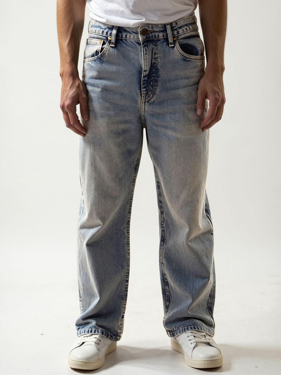 Buy Basixx Men Wide Leg Mid Rise Jeans - Jeans for Men 37012129 | Myntra