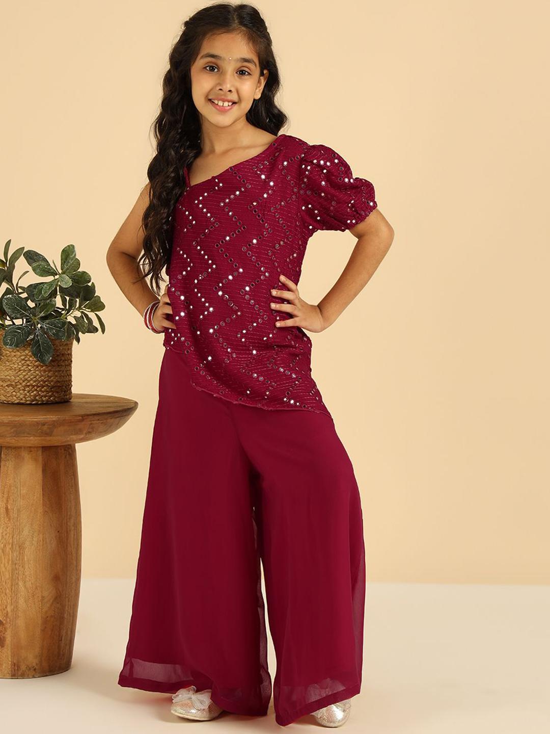 Buy Bugandbees Girls Embellished Top With Sharara Clothing Set -  - Apparel for Girls