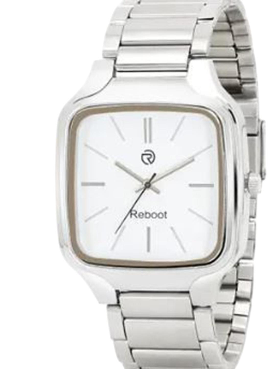 Buy REBOOT Men Bracelet Style Straps Analogue Watch FT3026 WHITE DIAL DESIGNER SQUARE -  - Accessories for Men