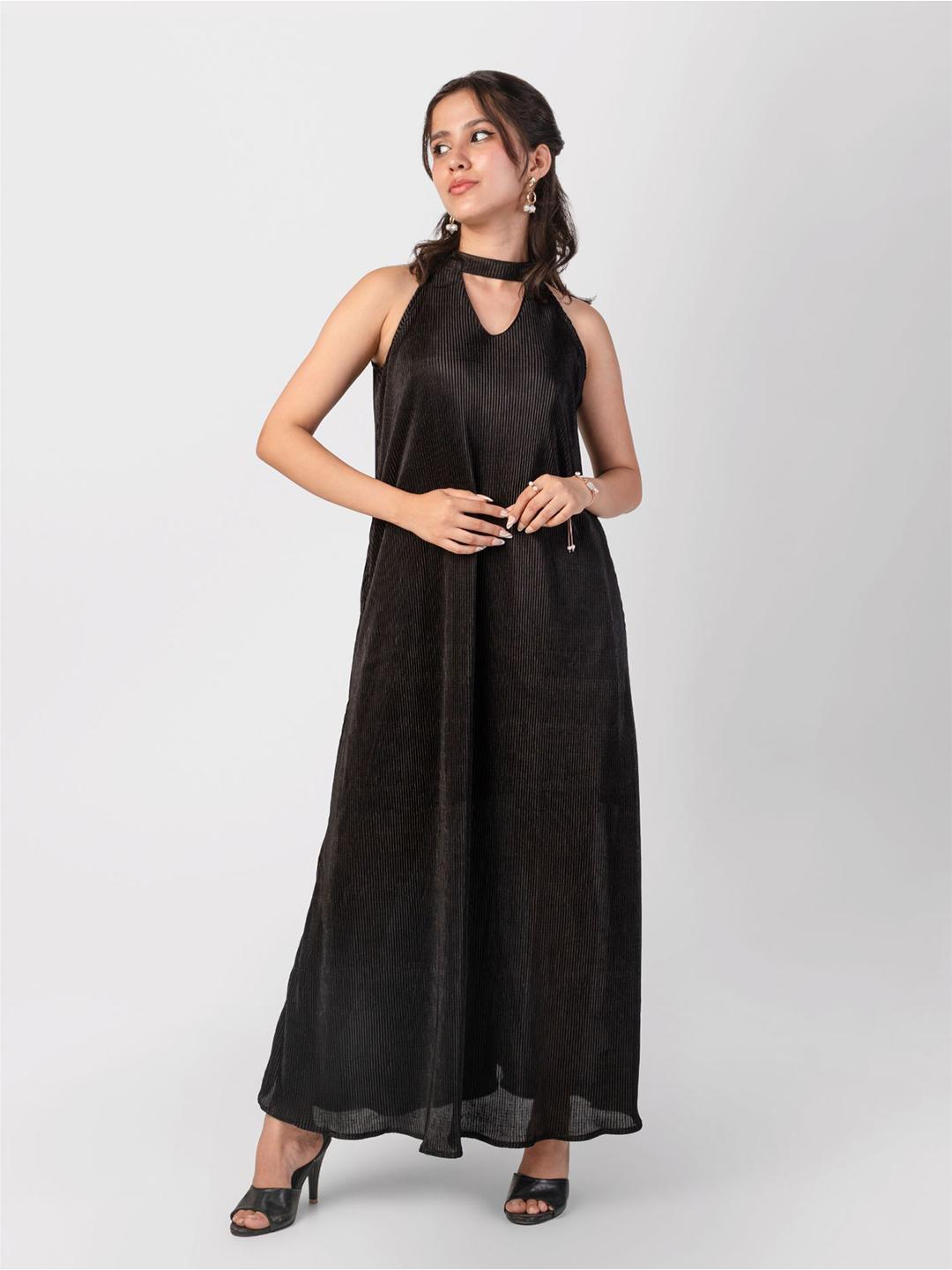 Cherry Melon Sleeveless Halterneck A-Line Dress