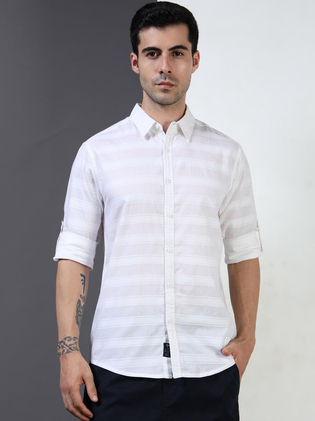 Roadster Men Striped Casual Shirt