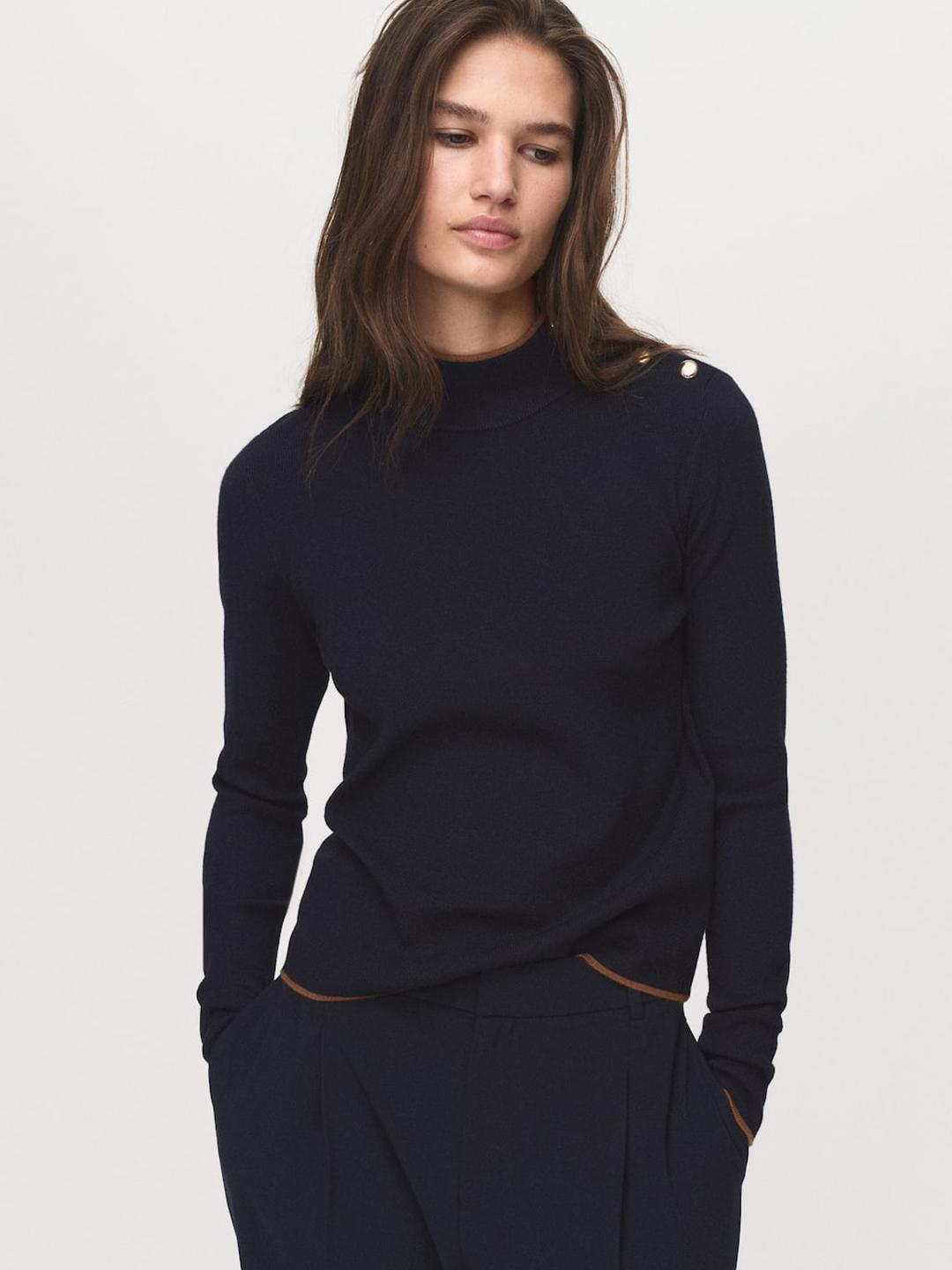 Buy MANGO Knitted Pullover Sweater - Sweaters for Women 36814537 | Myntra