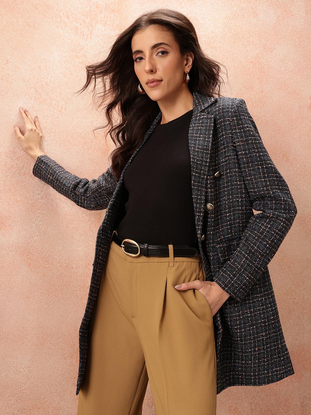 Margaret Inverted Notch Lapel Overcoat main image 1