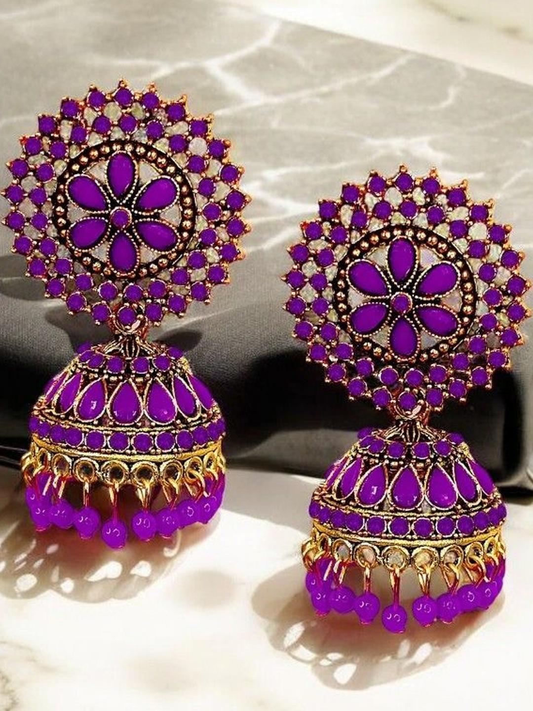 Jhumka Rhinestone Buy Utkarsh Rhinestone Studded Dome Shaped Jhumkas - Earrings for Women ...