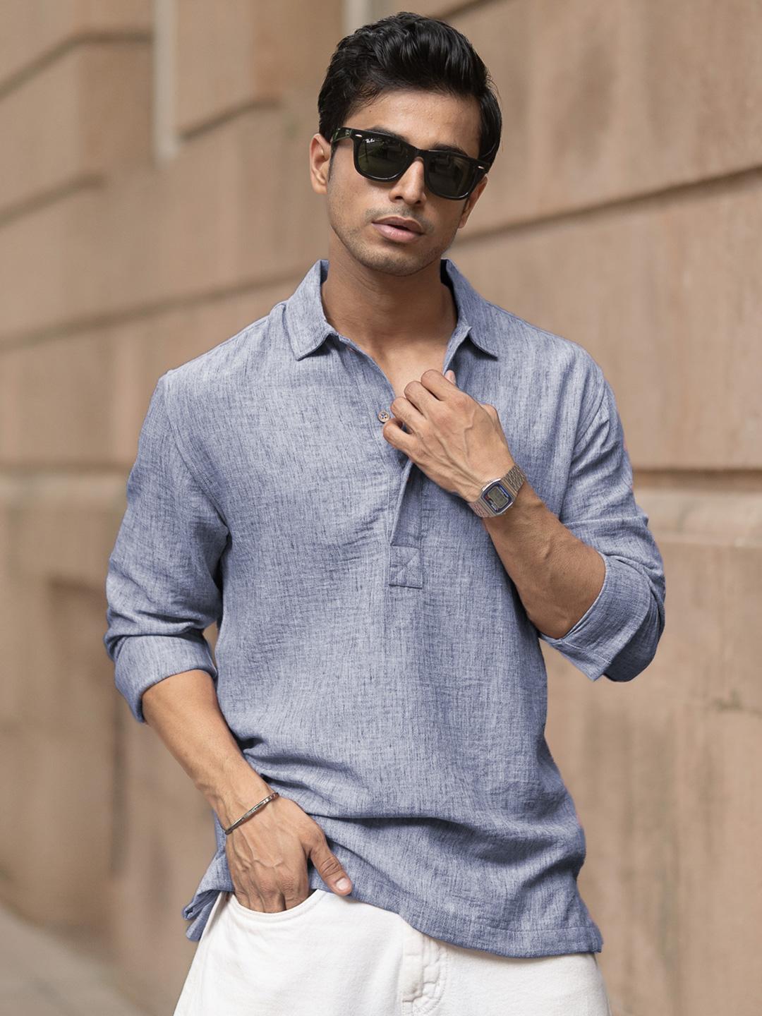 Powerlook SS25 Spread Collar Casual Shirt